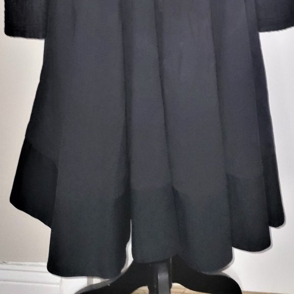 Maje Black Split Neck/Drawstring Waist Dress - 1/US SM - Picture 2 of 6